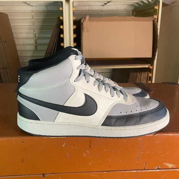 NIKE Court Vision Men\'s Size 10.5 Black Light Smoke Grey Shoes DN3577-002 main image 8